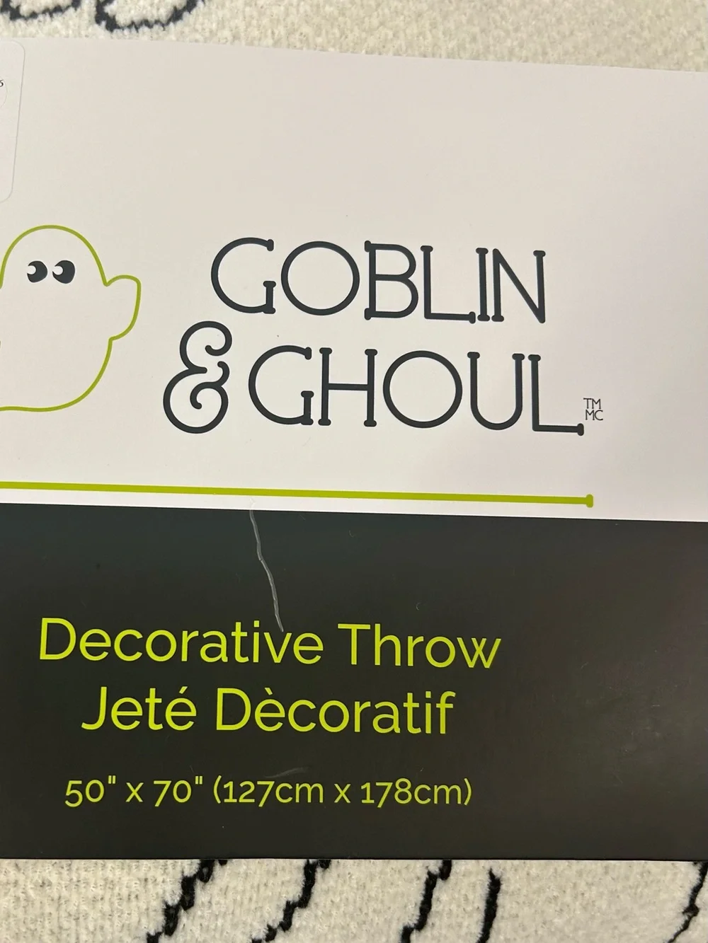 NWT Goblin & Ghoul Ghost blanket reading book viral Halloween